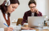 Two Students Are Studying