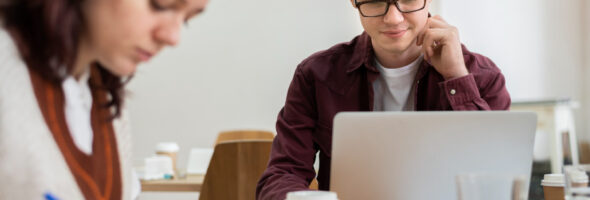 Two Students Are Studying